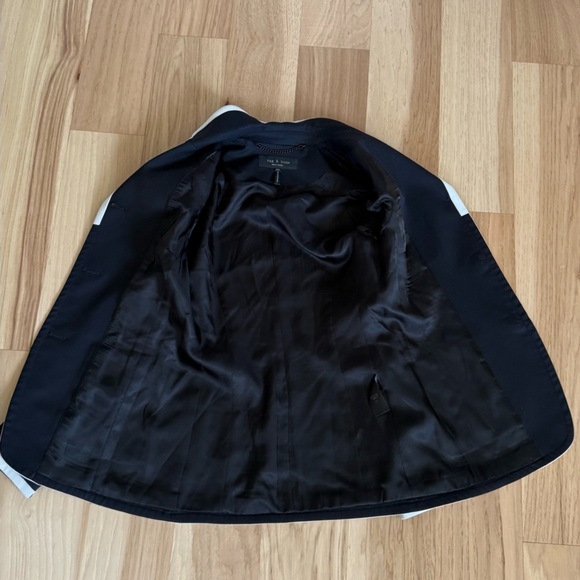 RAG & BONE Uni Contrast Piping Wool Blend Blazer Size 00 - Picture 8 of 16